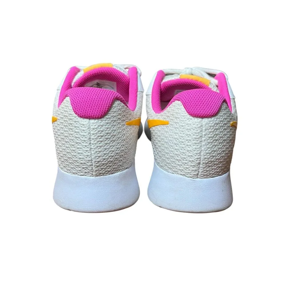 Nike Tanjun Shoes Sneakers Womens Size 9 White Pink Orange Running CK0062-100